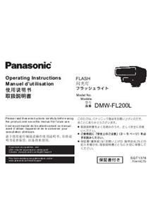 Panasonic DMW FL200L manual. Camera Instructions.